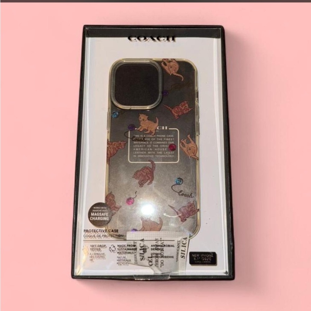 Coach Kitten IPhone 13 case